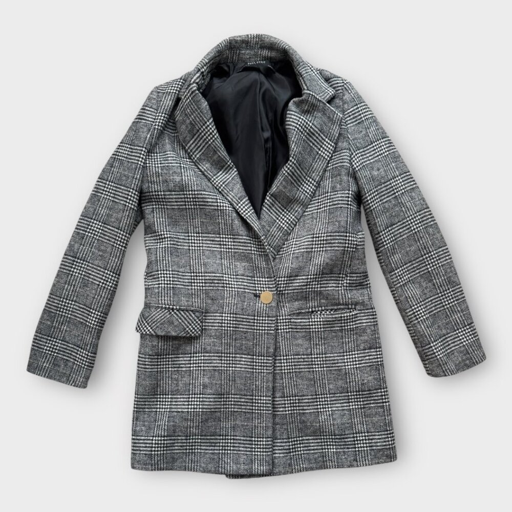 Zara plaid one button blazer - Picture 2 of 7